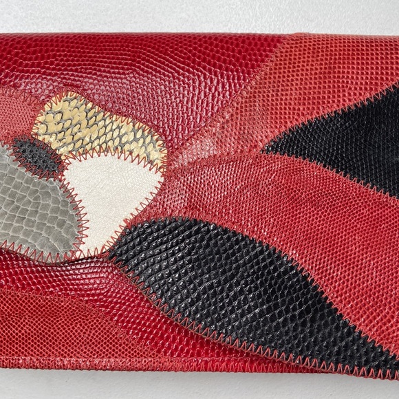 Vintage FURST & MOONEY Leather And Snakeskin Clutch Bag - Picture 16 of 16